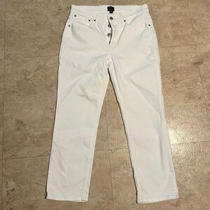 J. Crew Essential Straight White Jeans